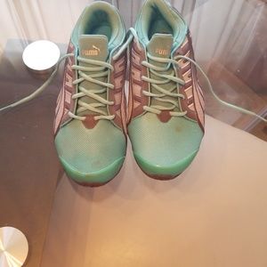 Teal and gray Puma size 10 sneakers